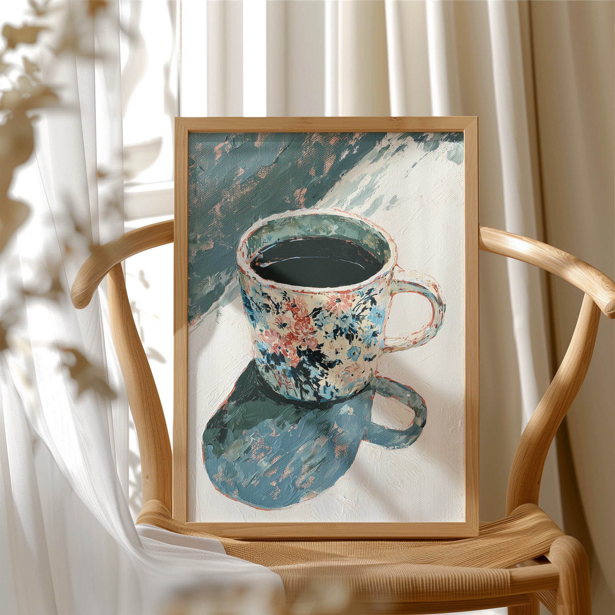 Floral Mug, Long Morning Shadow