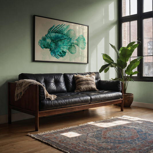 Lionfish in Turquoise Bloom