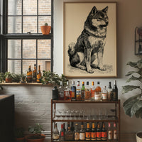 Alert & Upright: Vintage Spitz Engraving