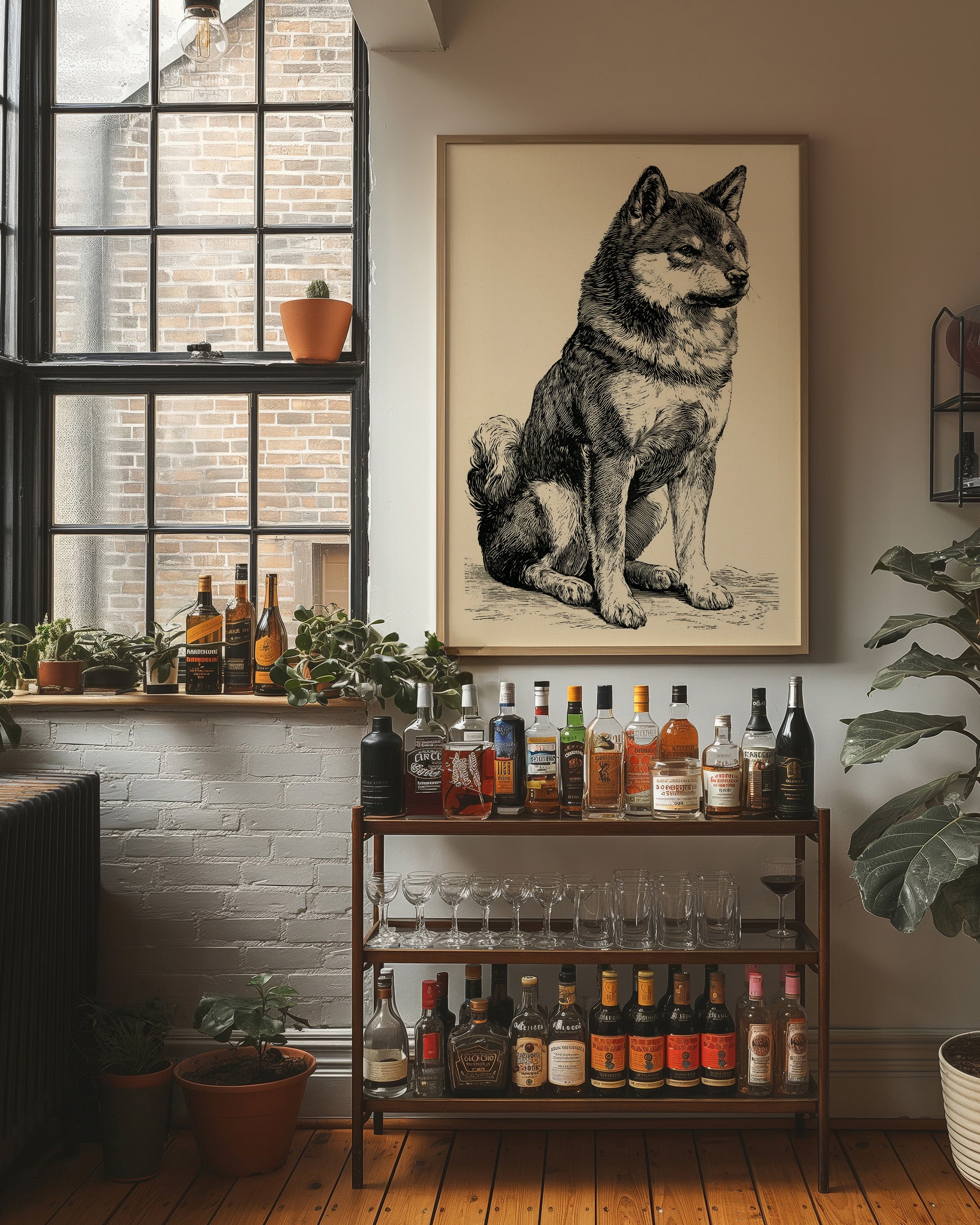 Alert & Upright: Vintage Spitz Engraving