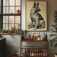 Ever Alert: Vintage Shepherd Sketch