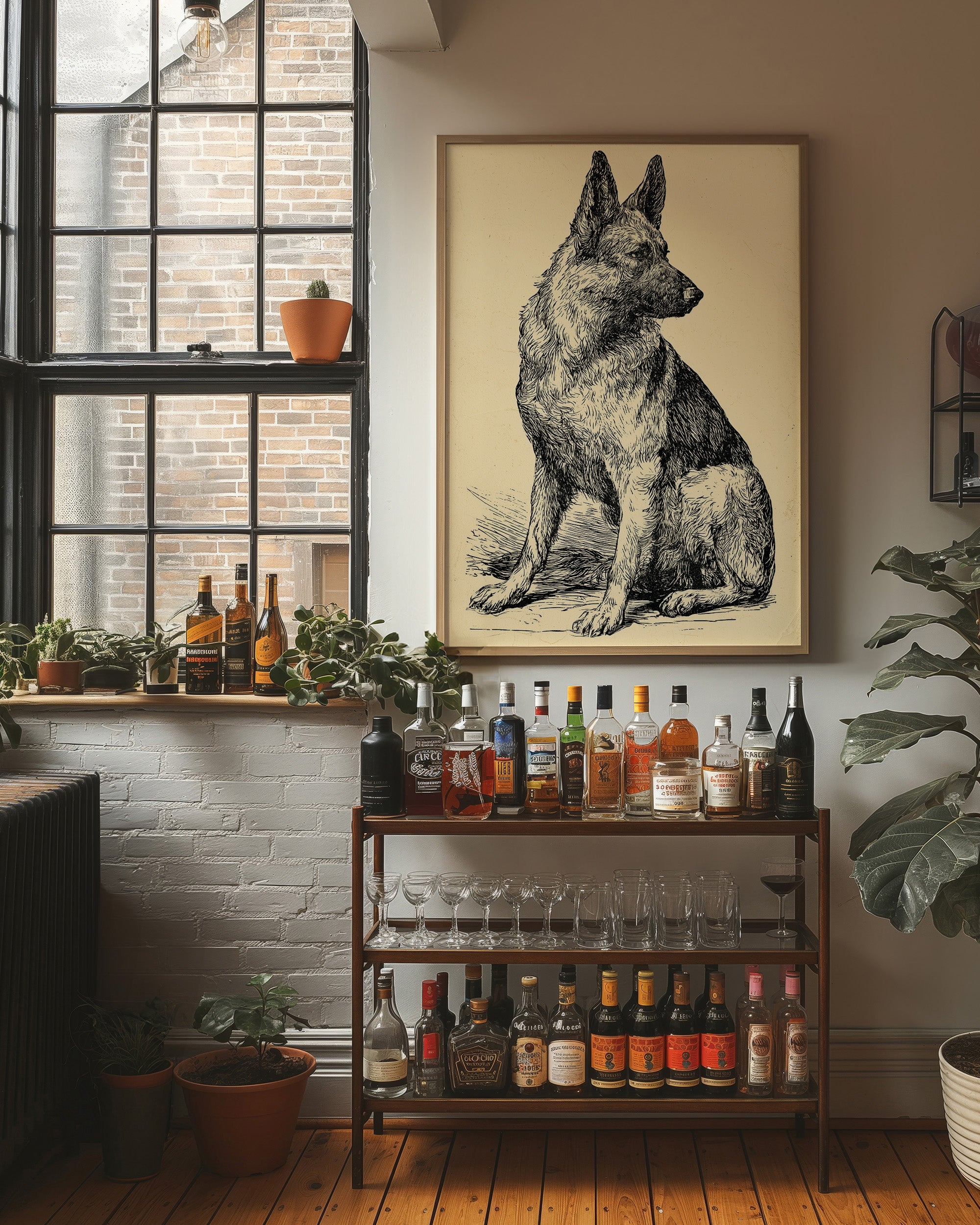 Ever Alert: Vintage Shepherd Sketch