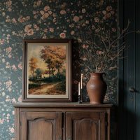 Autumn Cottage by the Water's Edge