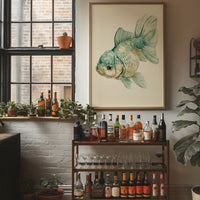 Seafoam Fancy: A Goldfish Portrait