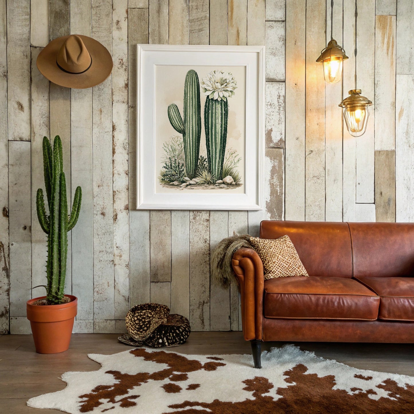 Blooming Saguaro: A Desert Garden Study