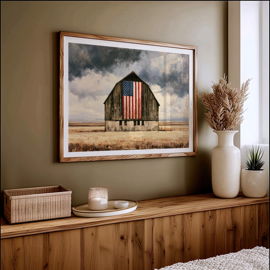 Old Glory in the Wheat Field
