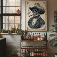 Cigar-Smoking Skeleton Cowboy