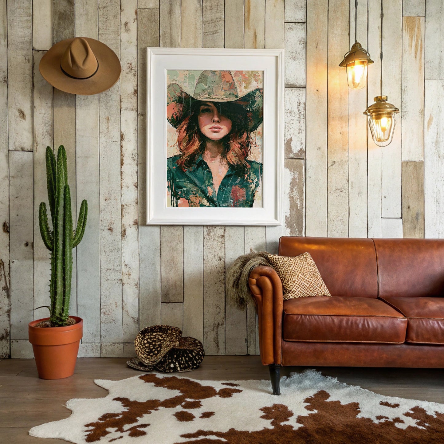 Sage Hat, Coral Light, Steady Gaze