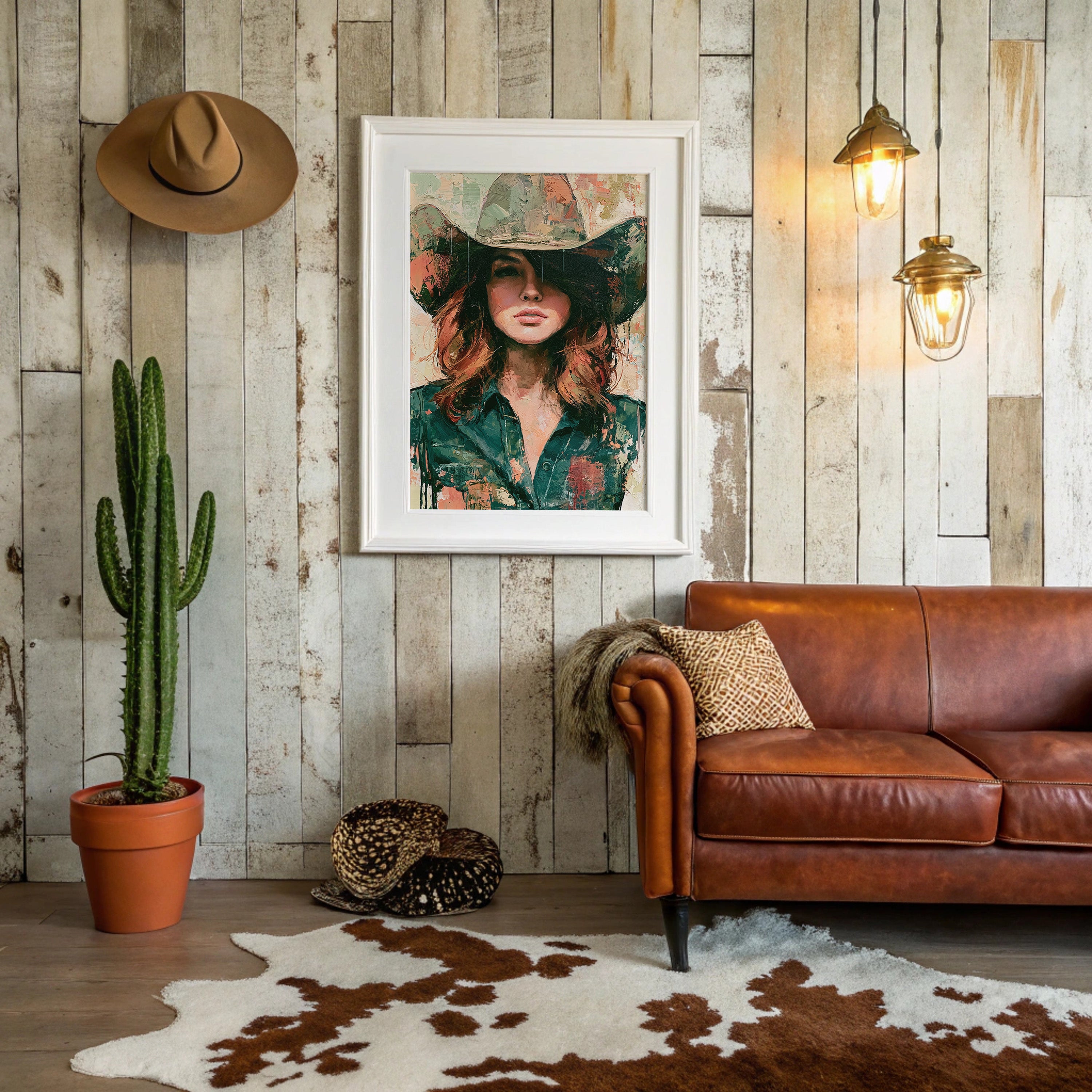 Sage Hat, Coral Light, Steady Gaze
