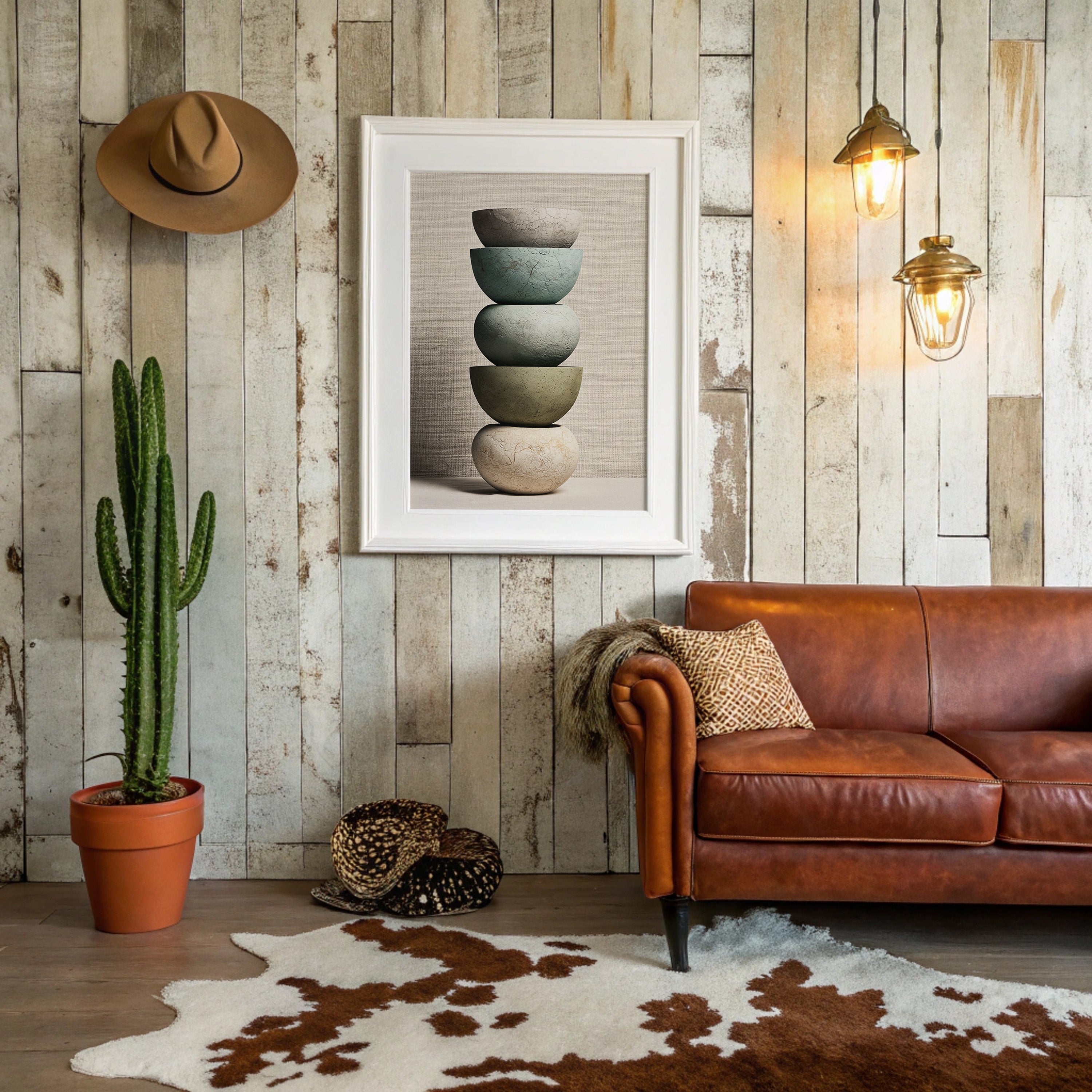 Stacked Stoneware: Linen and Sage