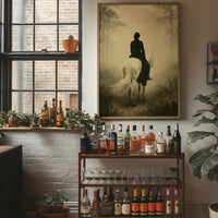 Rider in the Mist: Woman on a White Horse