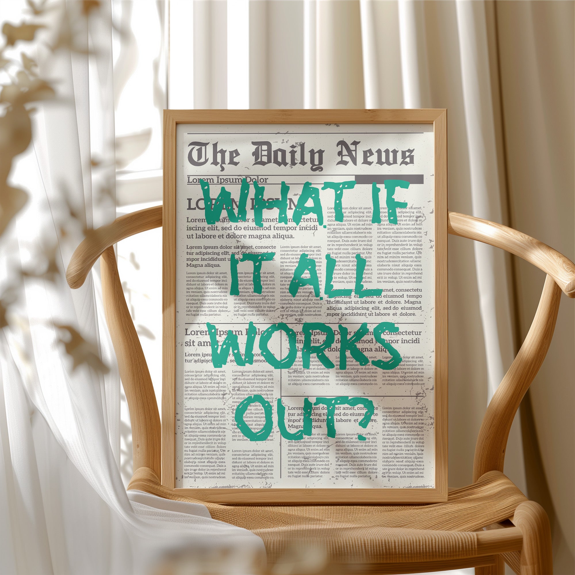 What If It All Works Out? Emerald Newsprint Edition