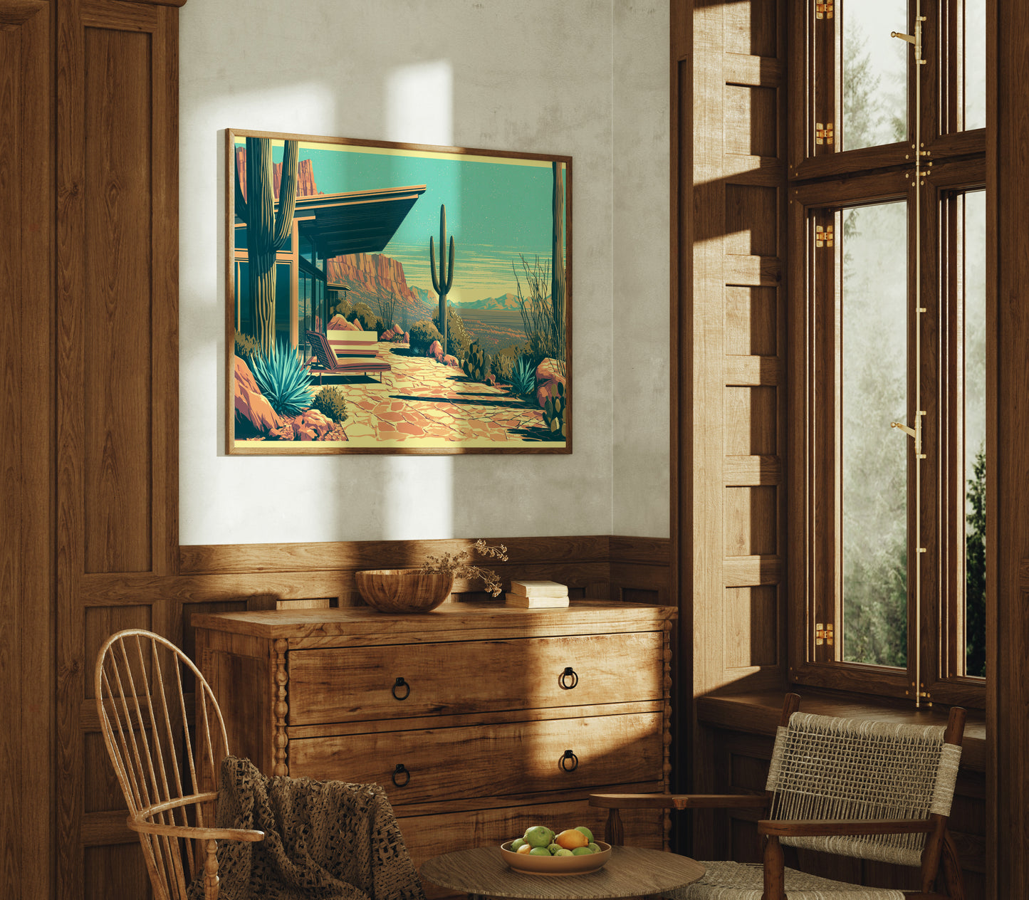 Canyon View, Mid-Century Patio