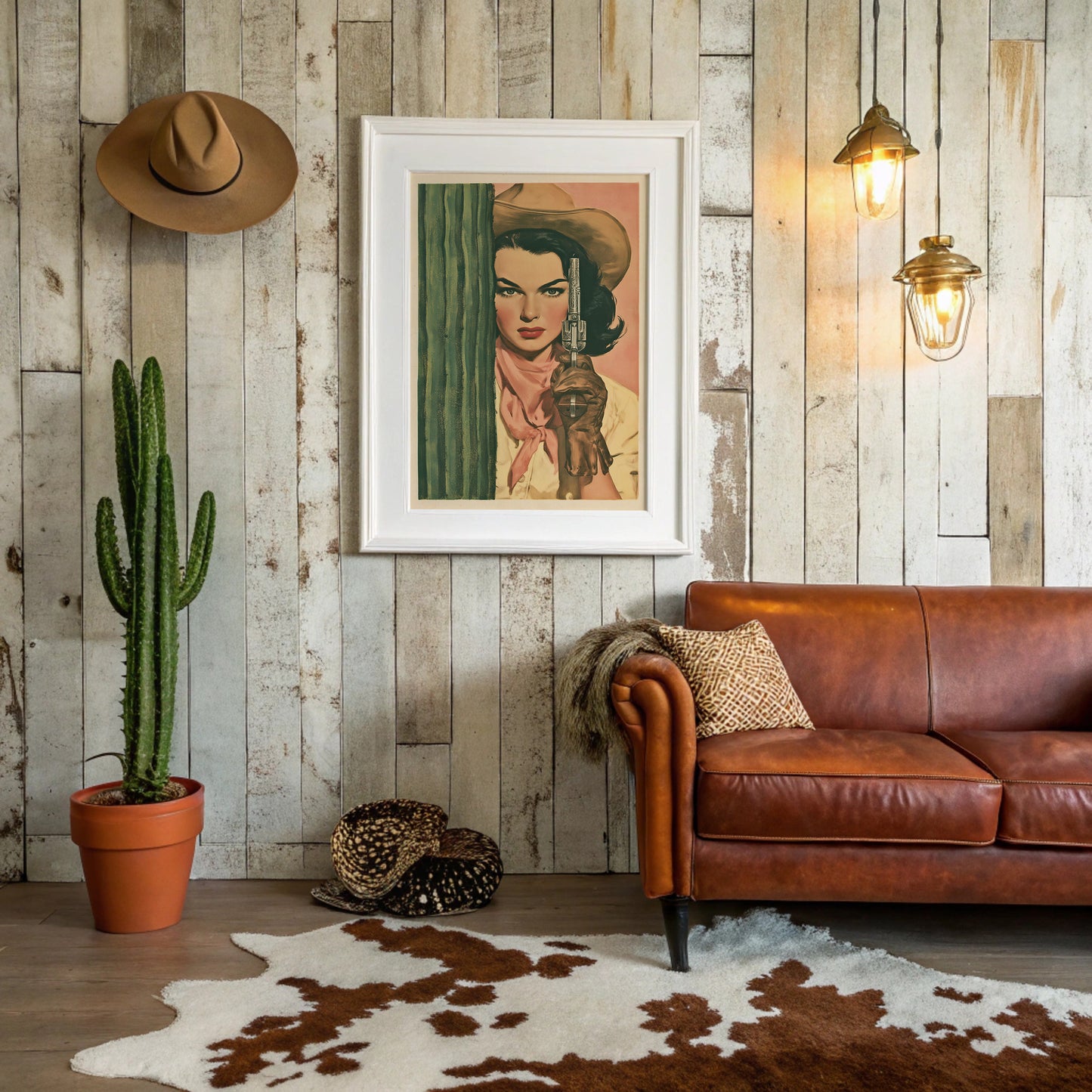 The Cactus Standoff: Vintage Pulp Cowgirl