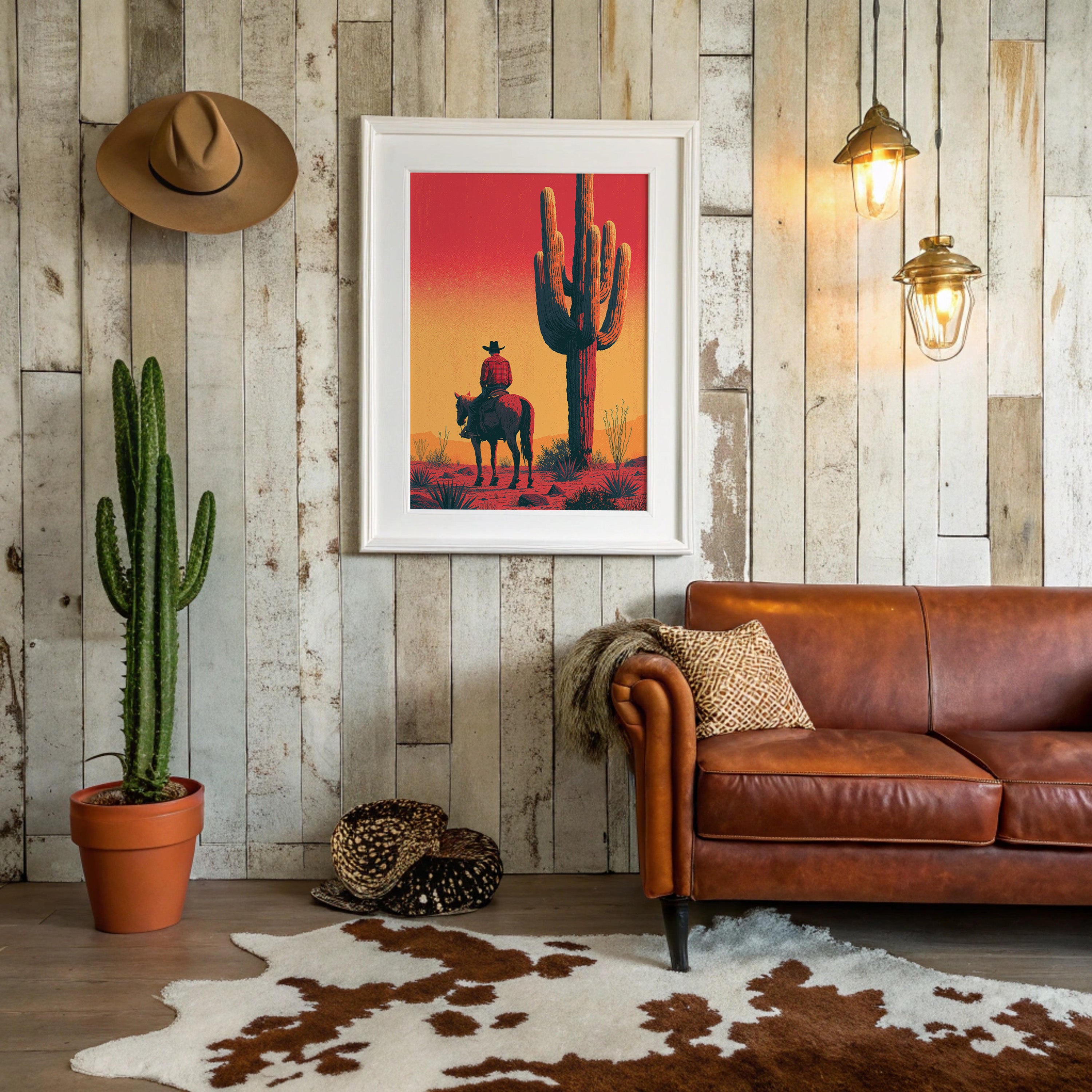 Cowboy's Watch: Desert Sunset Standoff