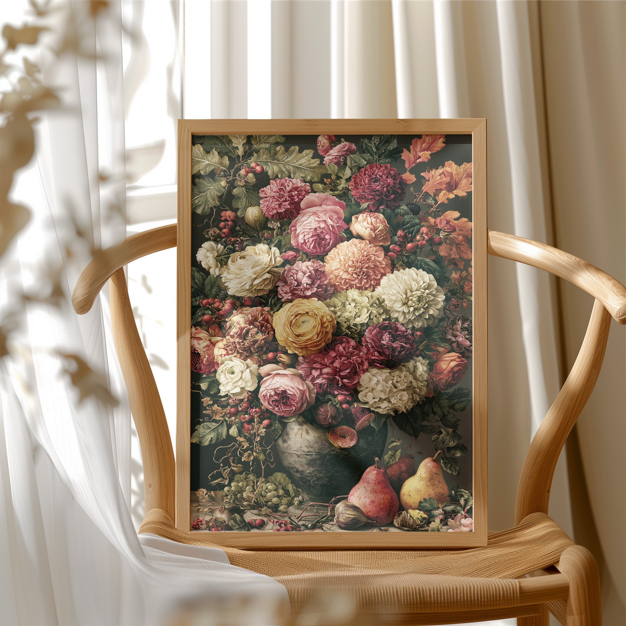 Dramatic Bloom: A Dark Ground Flemish Still Life