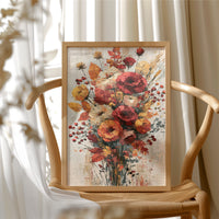 Wildstem Roses, Palette Knife Bloom