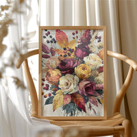Plum & Marigold, Palette Knife Bloom