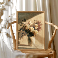 Cream Roses in Golden Shadow