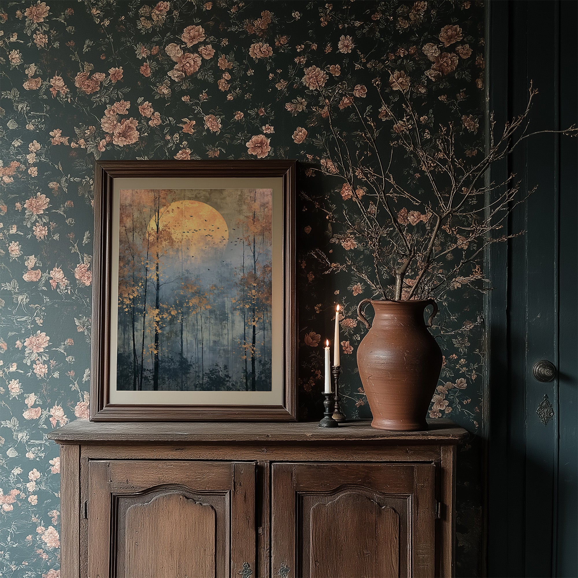 Autumn Gold Beneath the Harvest Moon
