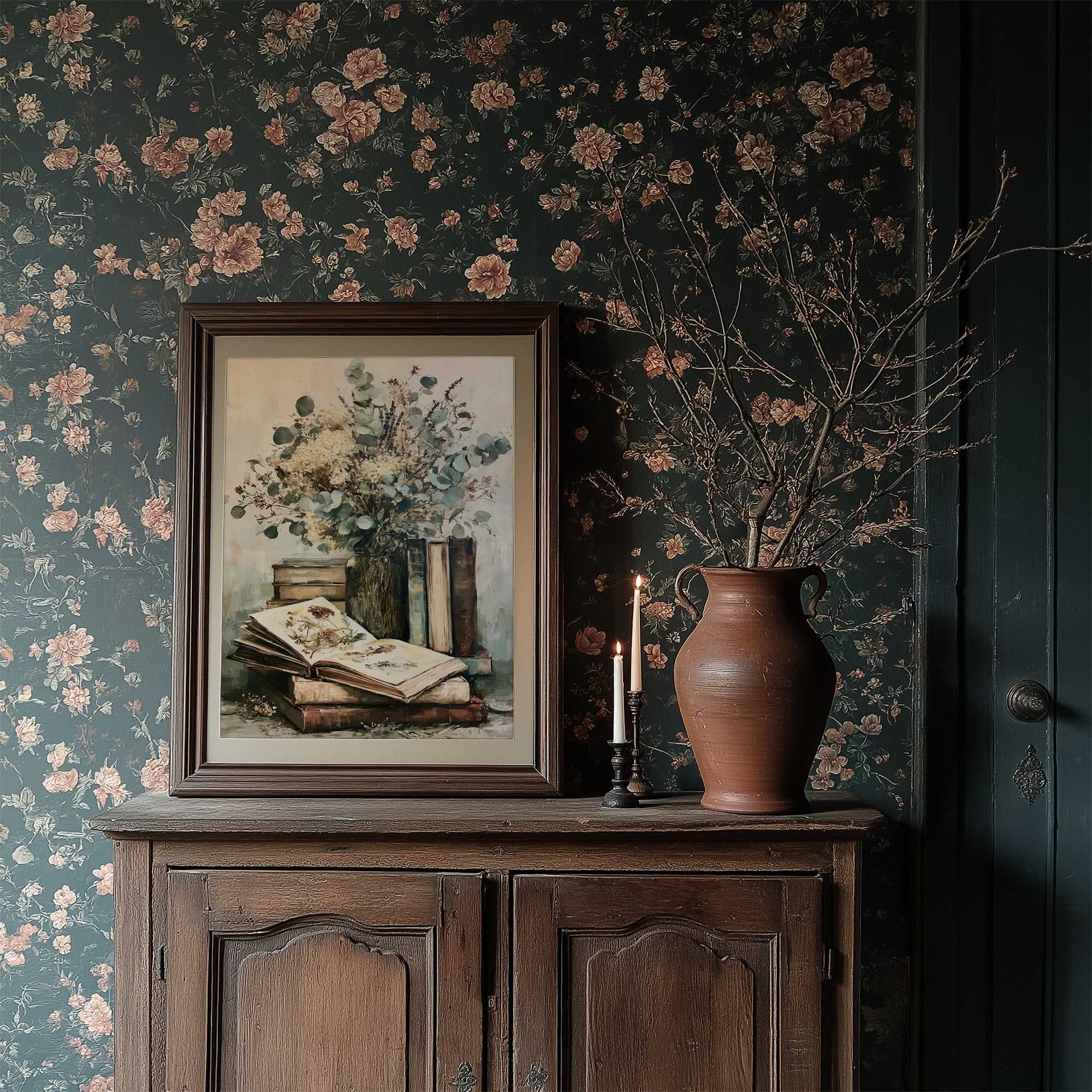 Eucalyptus & Pressed Blooms, Reading Corner