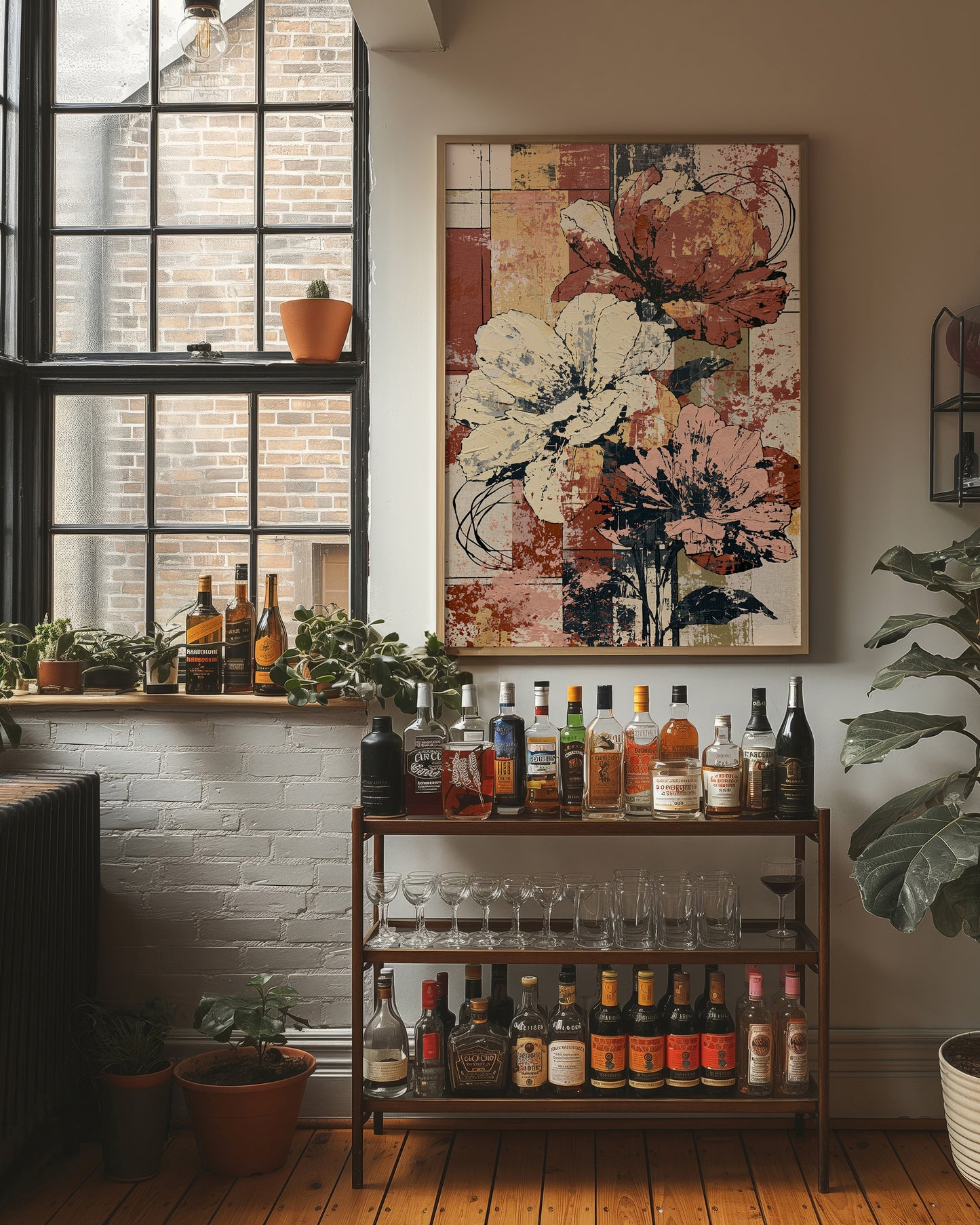 Blooms in Color Block & Splatter