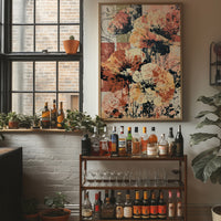 Amber Blooms in Ink & Drip