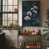 Realist Blossoms on Slate Grey