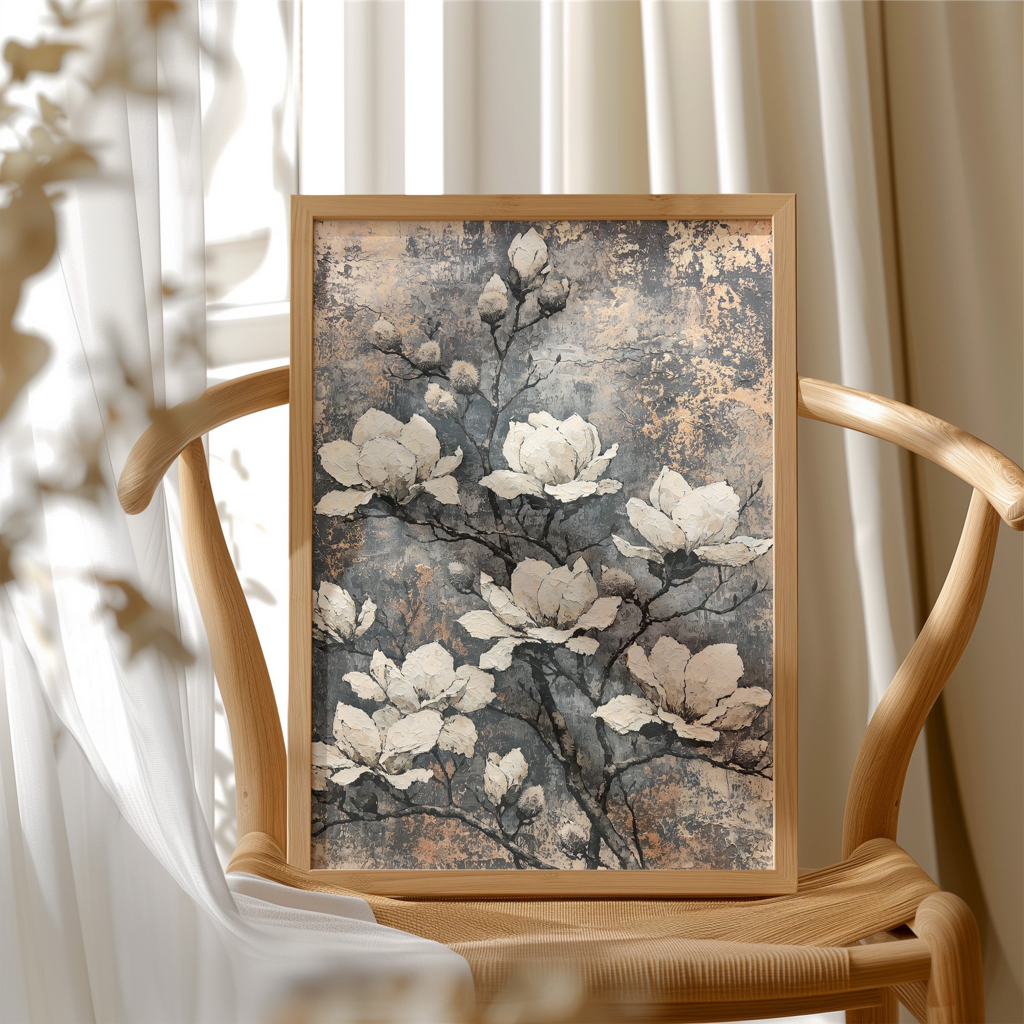 Magnolia Sprawl on Weathered Copper