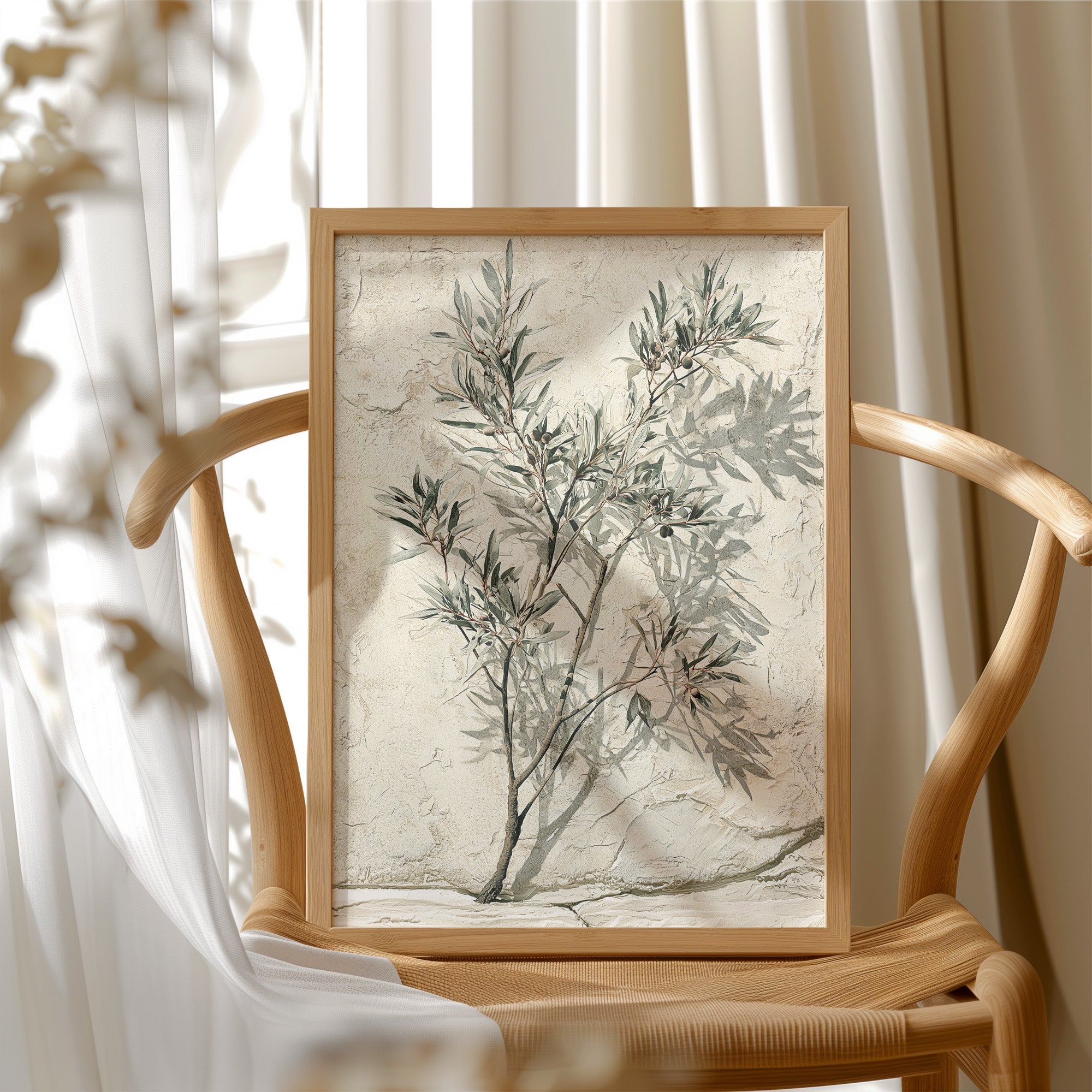 Olive Branch, Shadow on Plaster