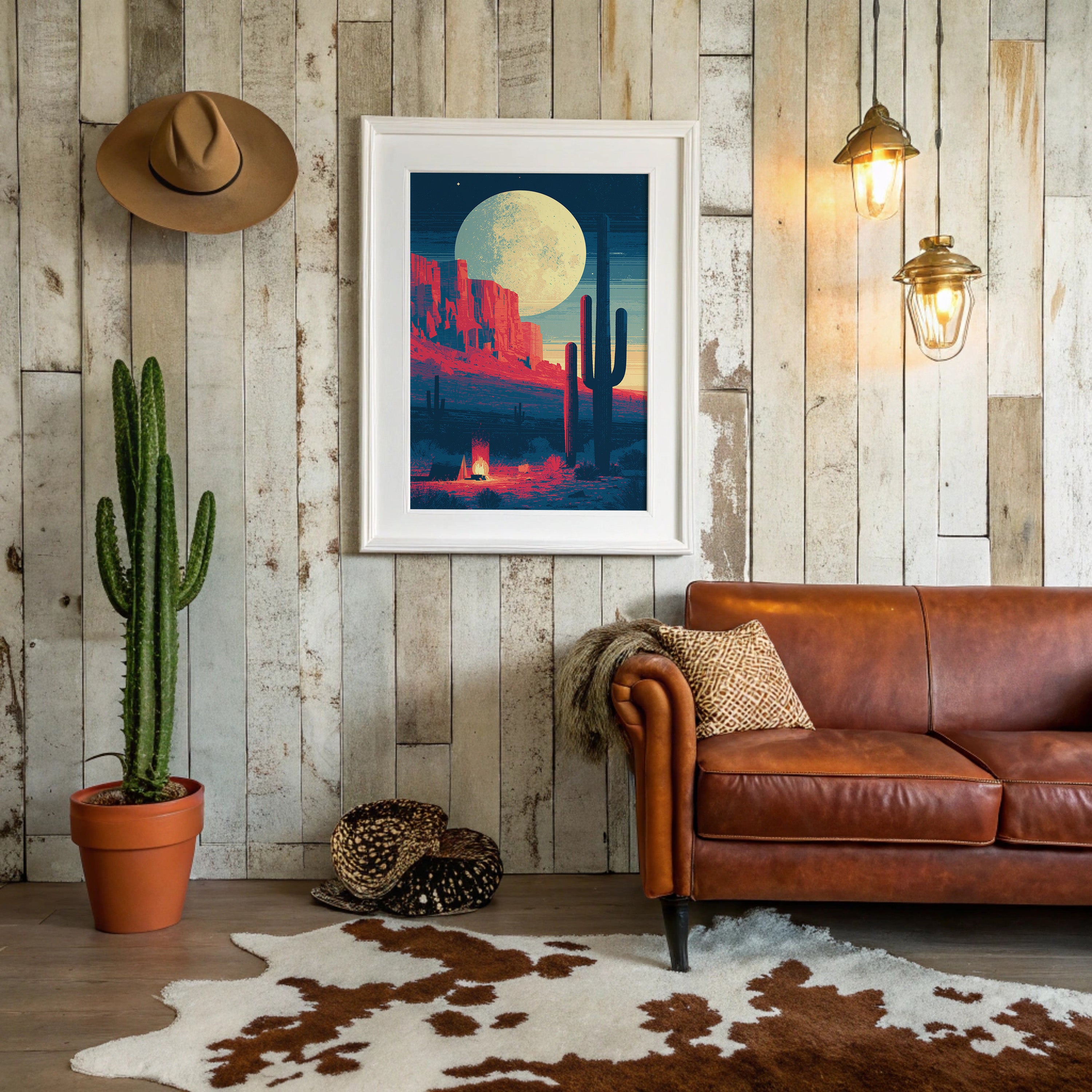 Campfire Under a Desert Moon