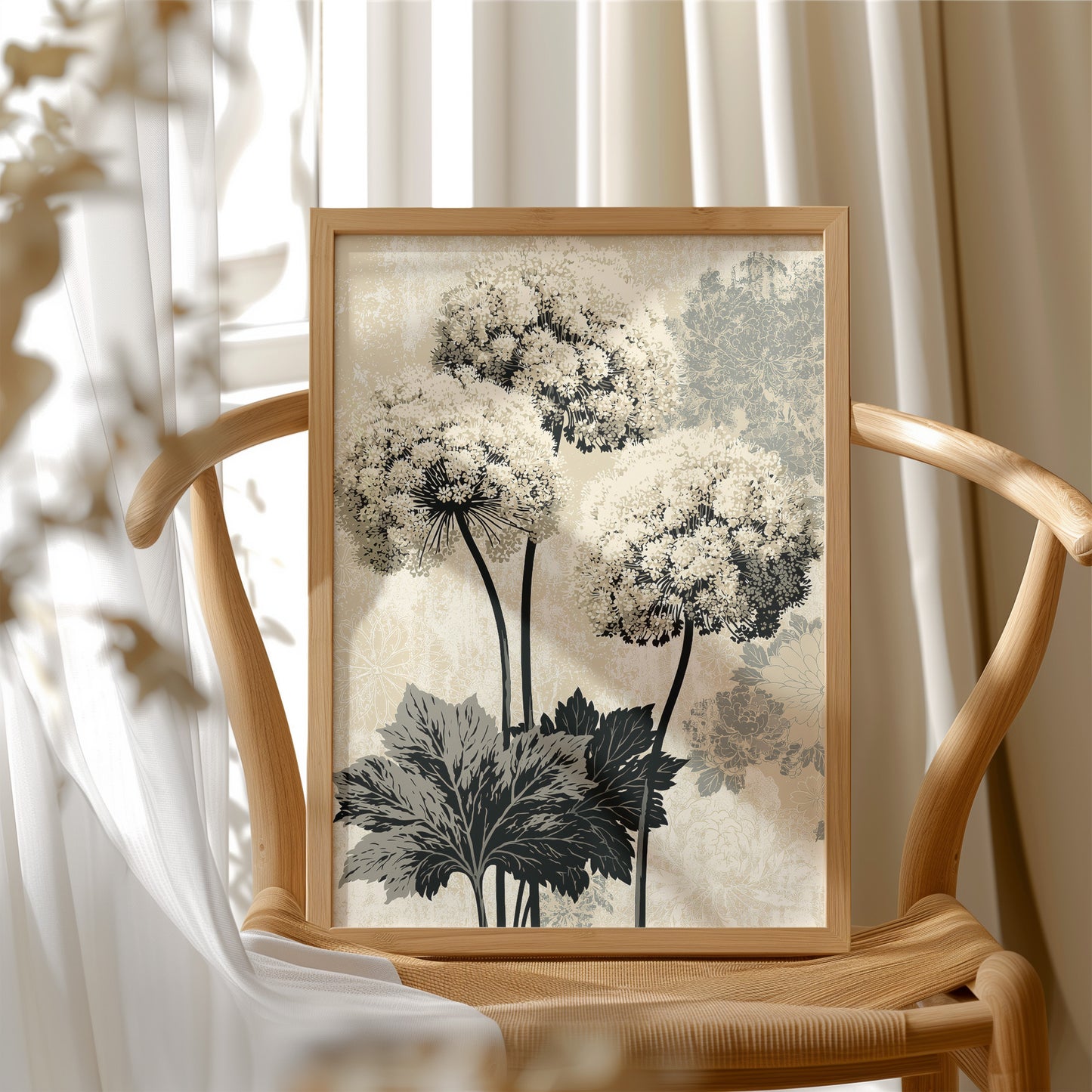 Lace Blooms in Ivory and Taupe