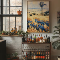 Windmill Above the Bluebonnets