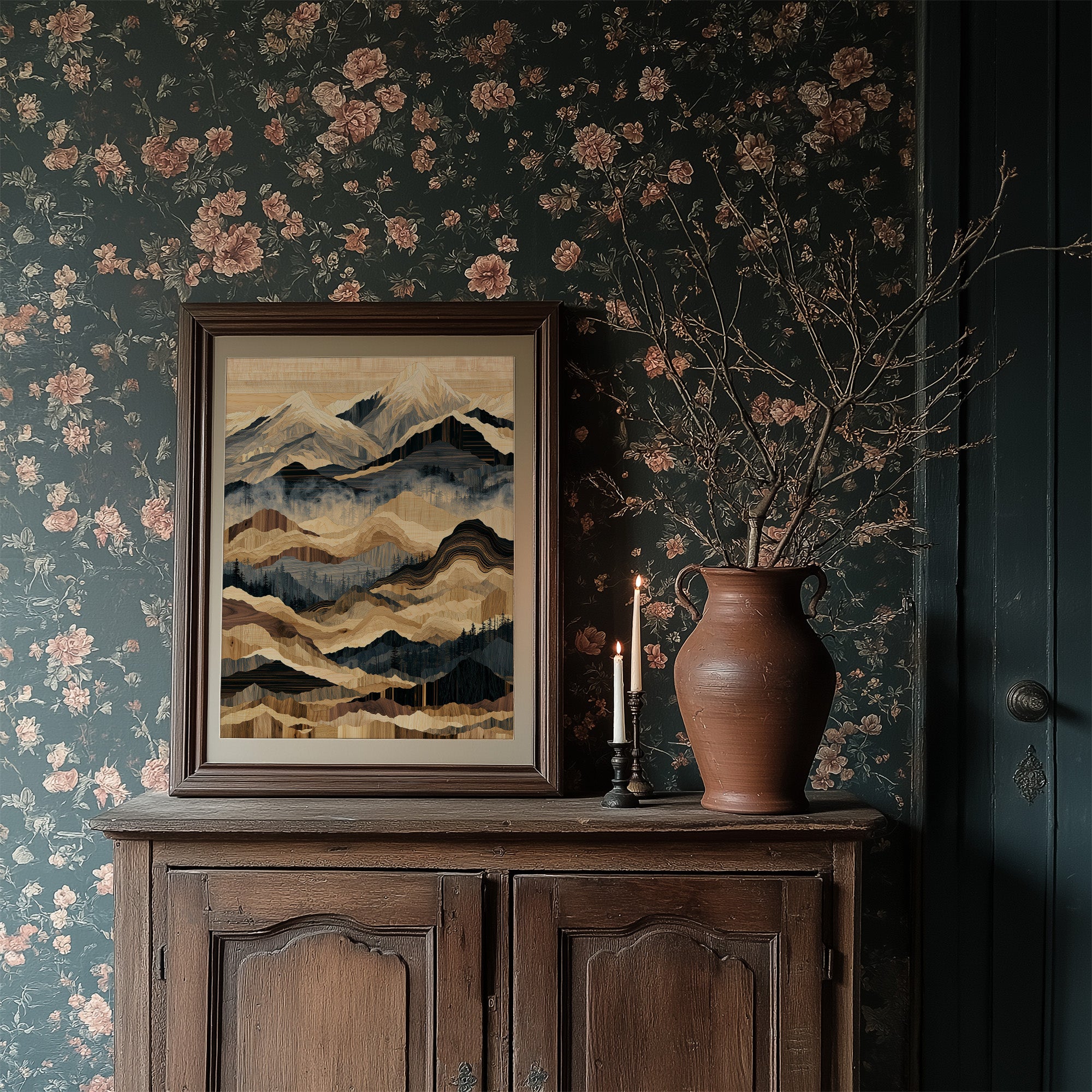 Mountains in Marquetry