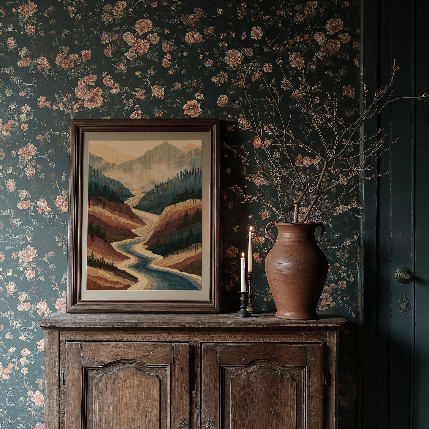 Winding River in Marquetry
