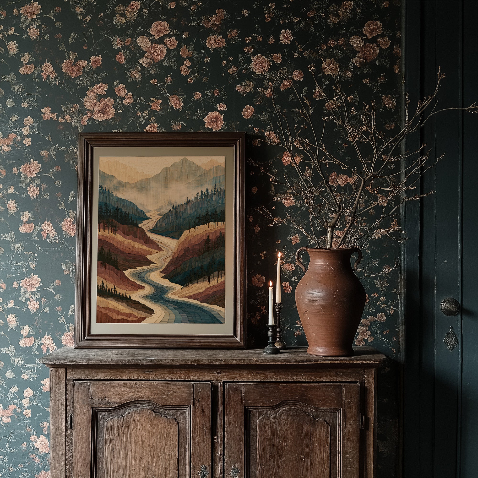 Winding River in Marquetry