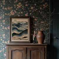 Waves of Wood in Blue and Blush