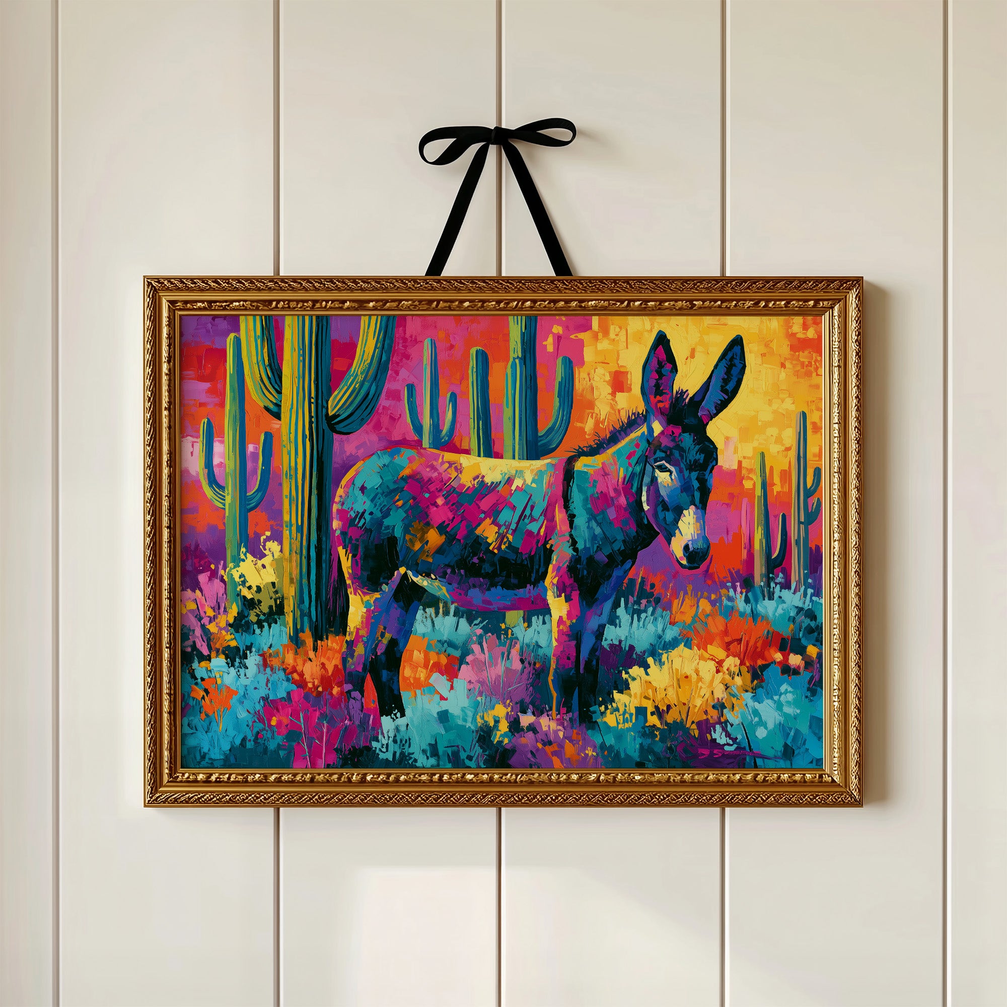 Desert Burro, Neon Sunset