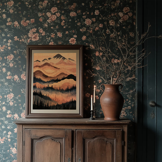 Woodgrain Peaks at Dusk