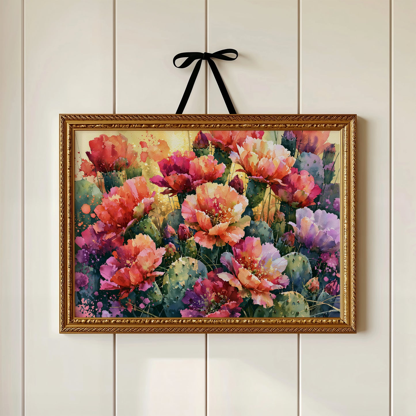 Sunlit Cactus Blossoms