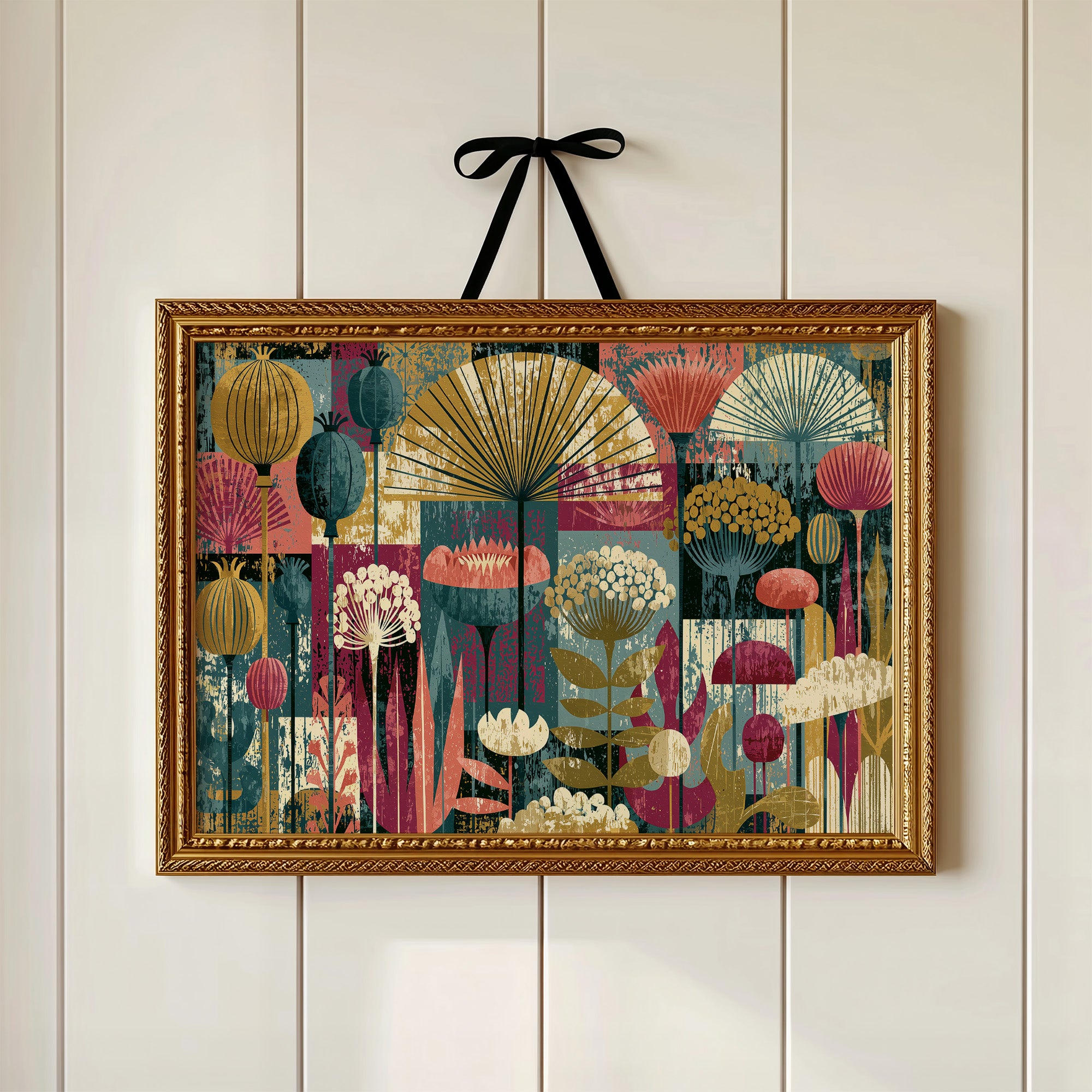 Poppy Pods, Mid-Century Garden