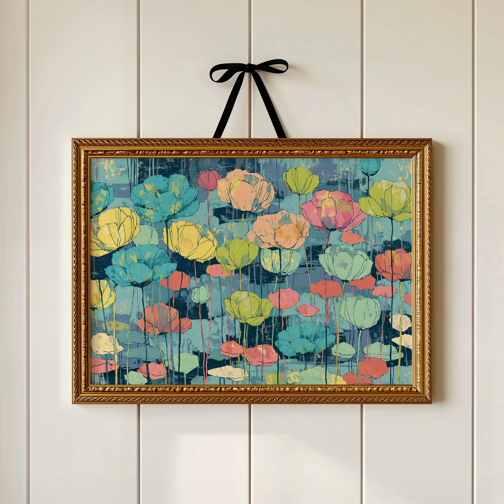 Poppy Pond, Impressionist Rainbow