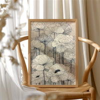 Faded Poppies on Parchment