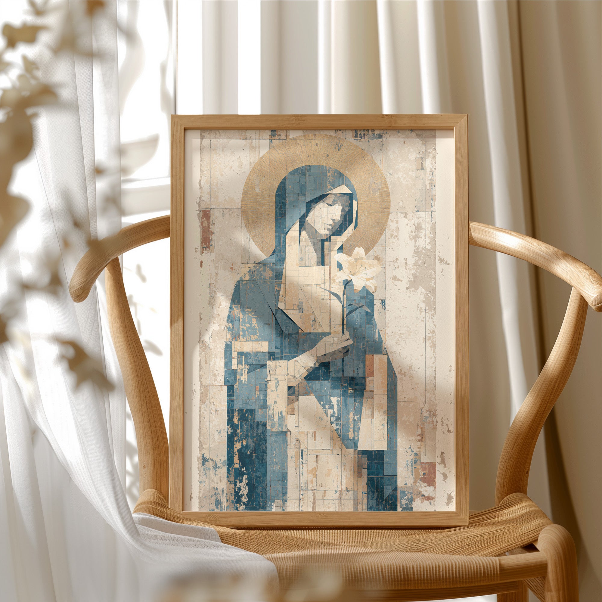 Seated Icon with Lily