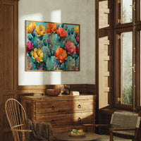 Cactus Bloom, Speckled Turquoise
