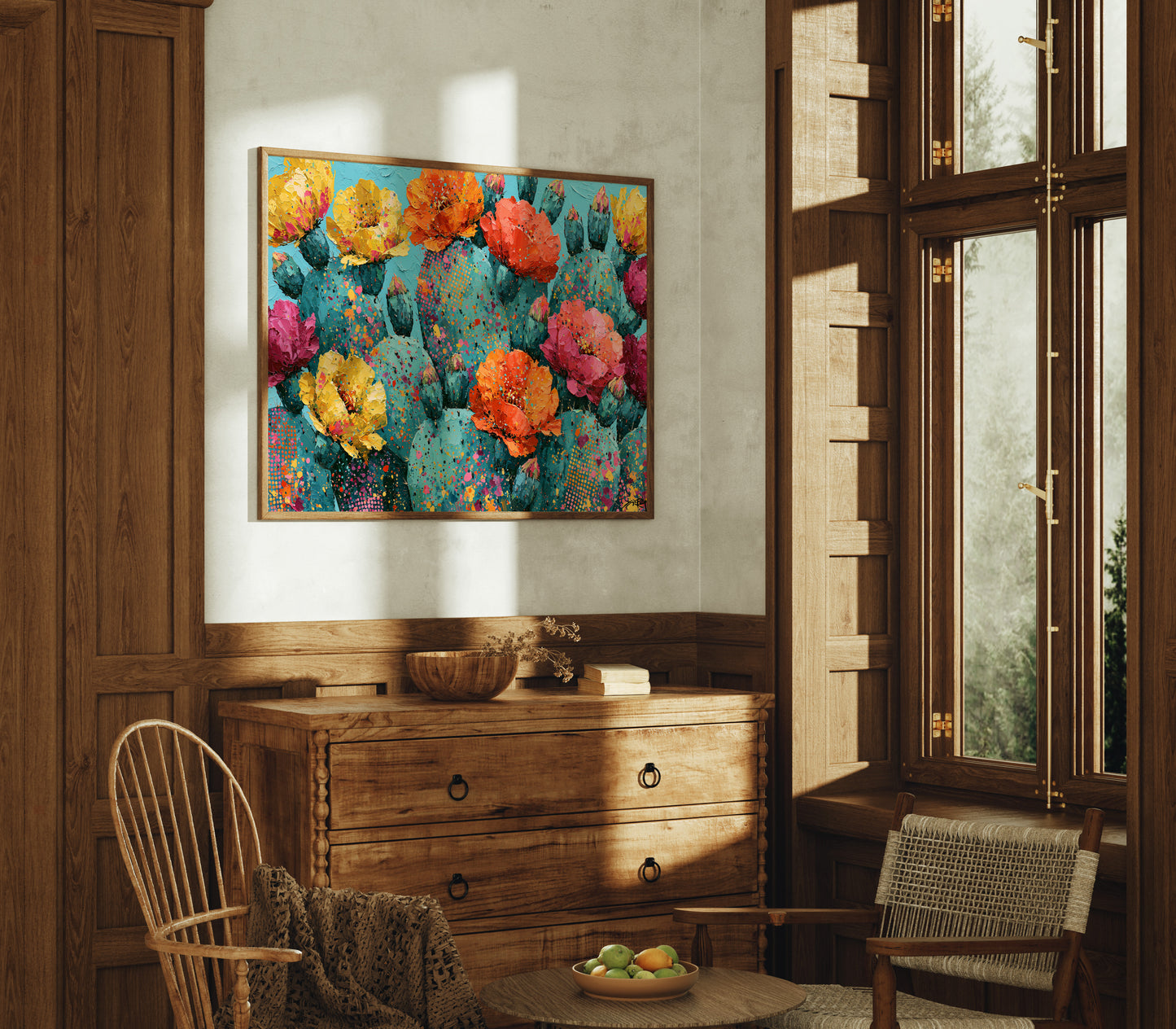 Cactus Bloom, Speckled Turquoise