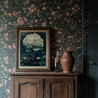 Ivory Peony in Shadow