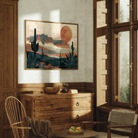 Amber Moon Over Canyon Ridge