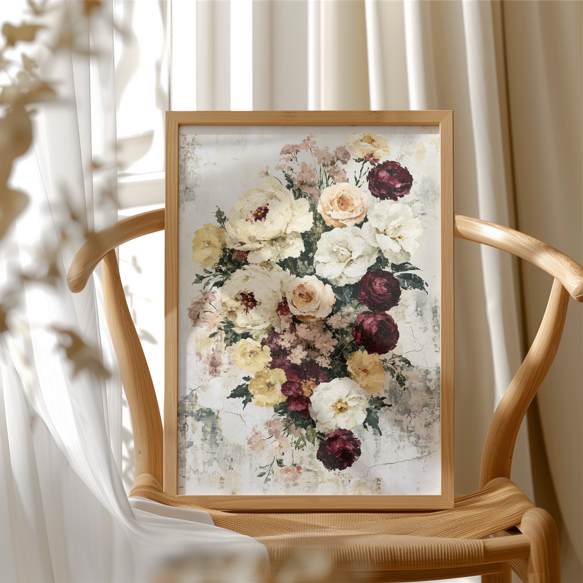 Bouquet on Weathered Stone