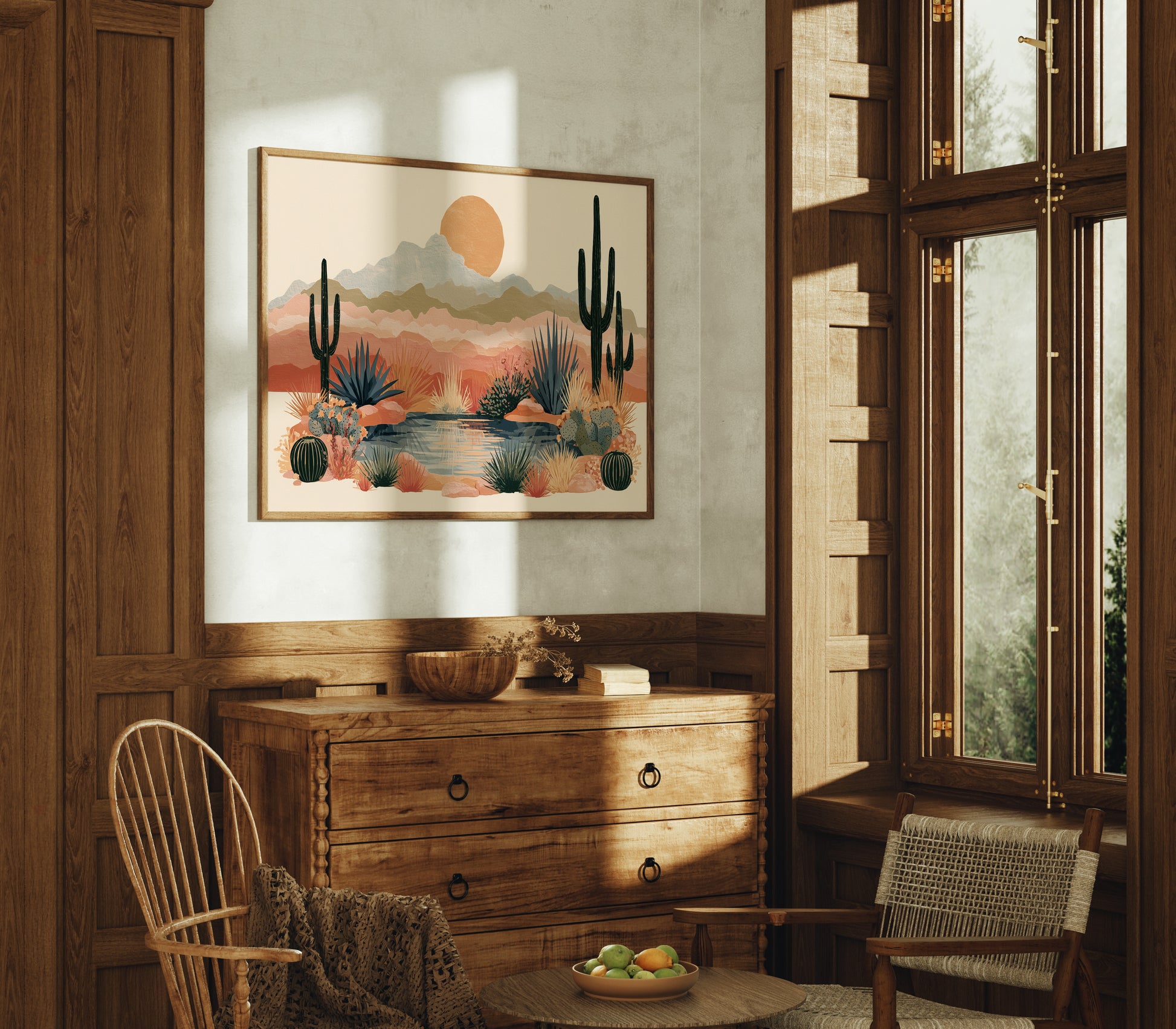 Desert Oasis at Golden Hour